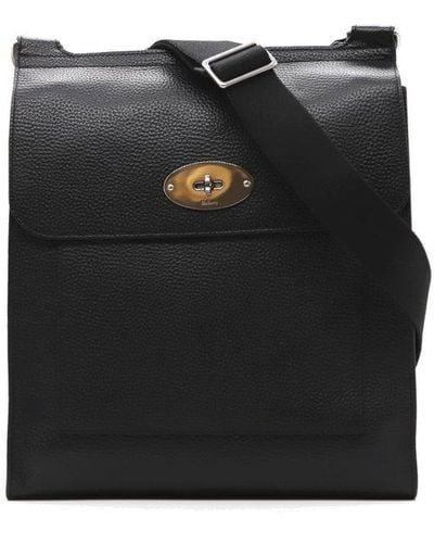 LOT:2188  Mulberry Antony Messenger cross body handbag in black le