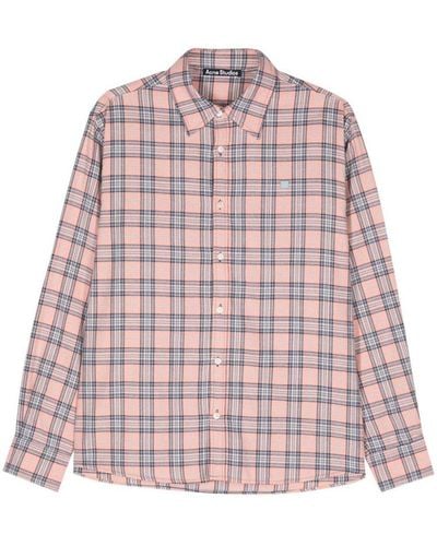 Acne Studios Checked Button-up Shirt - Pink