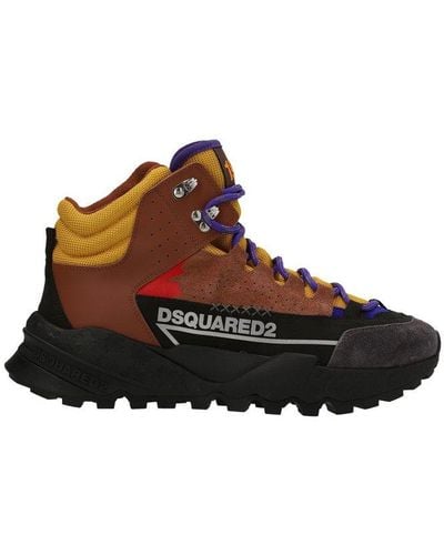 DSquared² High-top Lace-up Trainers - Brown