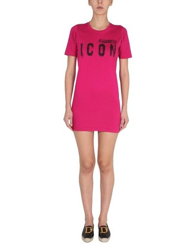 DSquared² "icon Spray" Dress - Pink