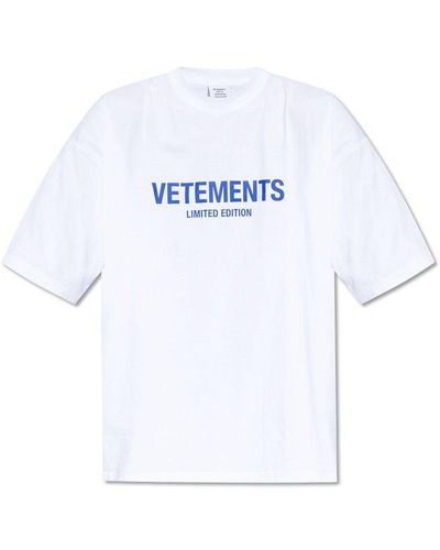 Vetements T-shirt With Logo, - White