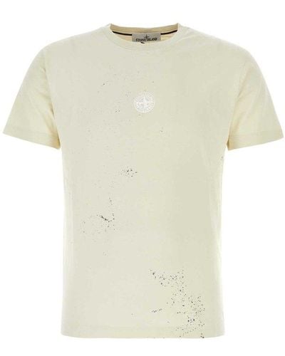 Stone Island Branded T-shirt, - White