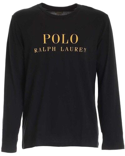 Polo Ralph Lauren Logo Printed Pajama Set - Black