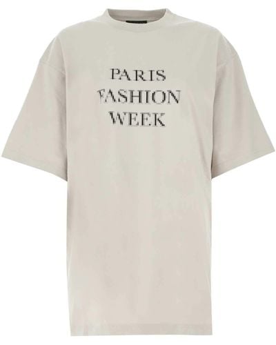 Balenciaga Paris Fashion Week Print T-shirt - Gray