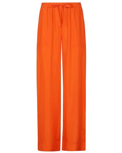 P.A.R.O.S.H. Wide Leg Satin Trousers - Orange