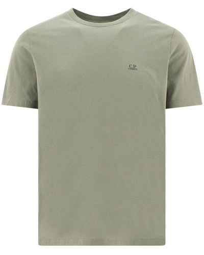C.P. Company Goggle Logo Printed Crewneck T-shirt - Green