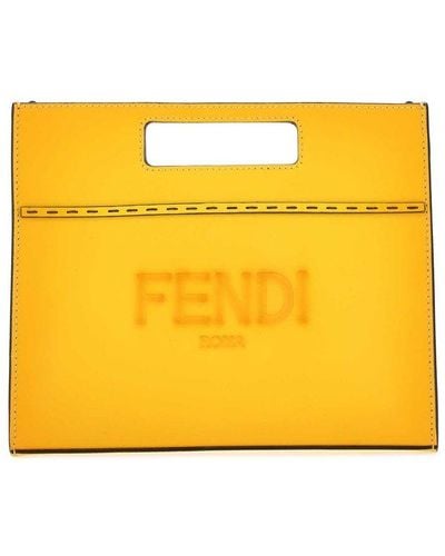 Yellow Fendi Tote bags for Men | Lyst