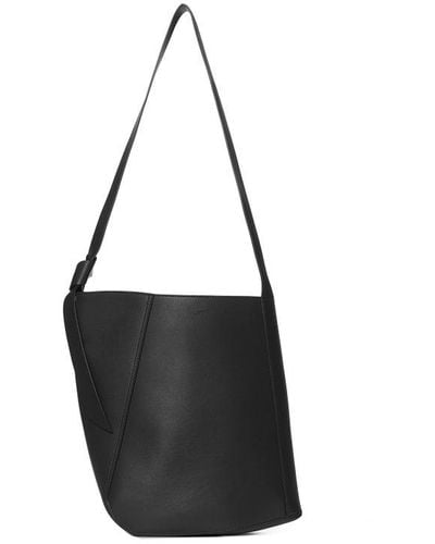 Lanvin Hobo Tie Leather Bag - Black