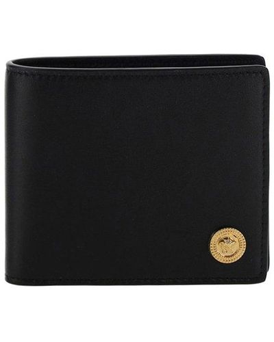 Versace Medusa Brand-plaque Leather Billfold Wallet - Black