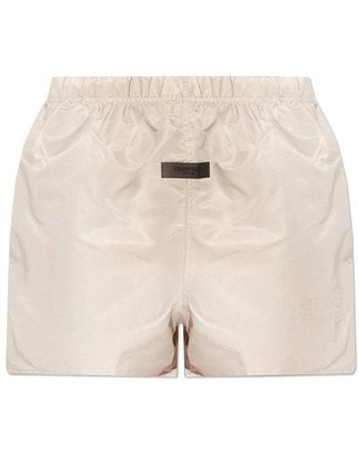 Fear Of God Shorts With Logo - Natural