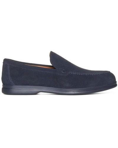 Doucal's Round-toe Slip-on Loafers - Blue