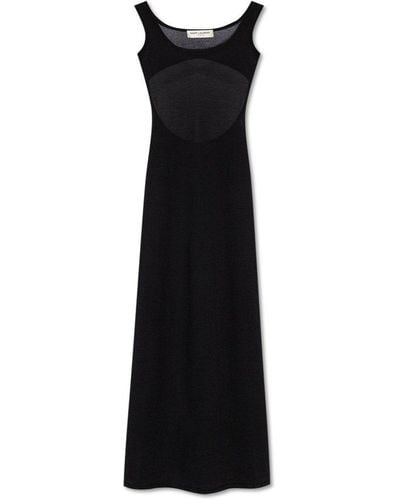 Saint Laurent Cut-out Sleeveless Dress - Black