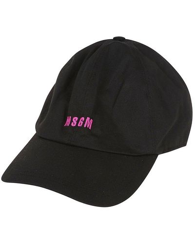 MSGM Logo Embroidered Baseball Cap - Black