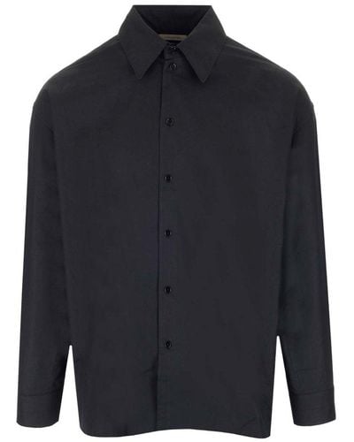Lemaire Buttoned Long-sleeved Shirt - Blue