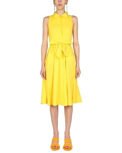 Moschino Heart Pockets Dress - Yellow