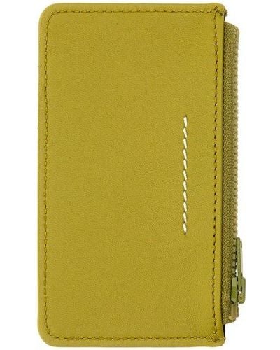 Long Zipper Wallet Mustard / Gold Emboss