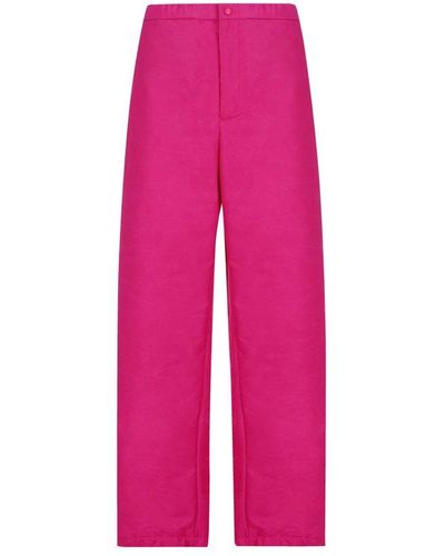 Valentino Mid-rise Straight Leg Trousers - Pink