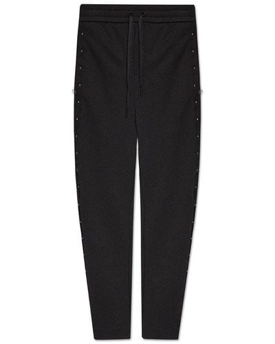 Moncler Side-studded Embellished Track Trousers - Black