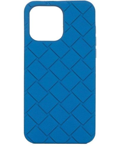 Bottega Veneta Iphone 14 Pro Max Intreccio Case - Blue