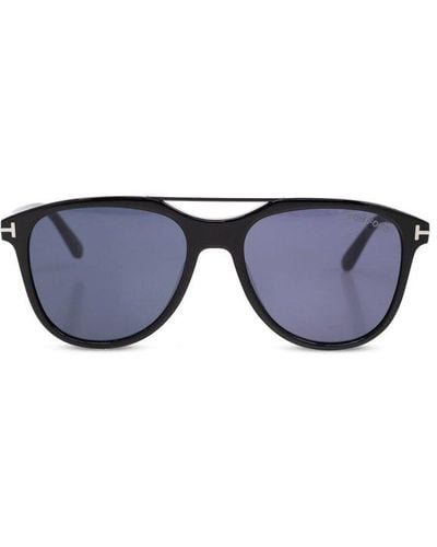 Tom Ford Damian Pilot Frame Double Bridge Sunglasses - Blue