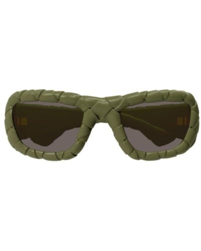 Bottega Veneta Panthos Frame Sunglasses - Green