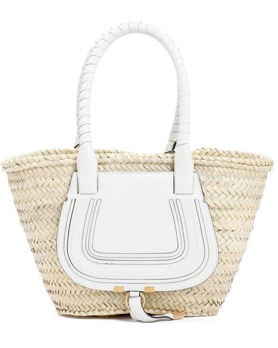 Chloé 'marcie Medium' Shopper Bag - White