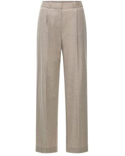 Low Classic Straight-leg Trousers - Natural