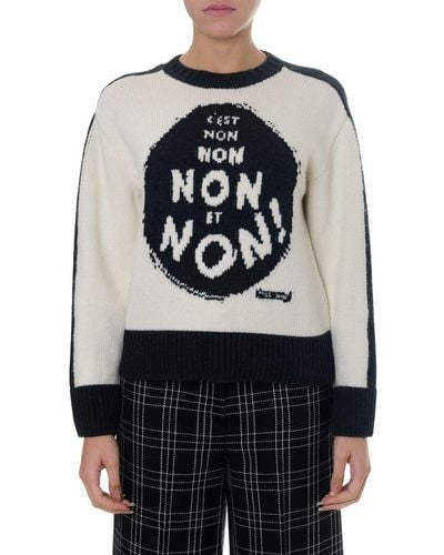 Dior C'est Non Knit Sweater - White