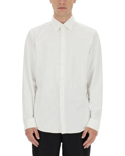 Theory "sylvain" Regular Fit Cotton Shirt - White