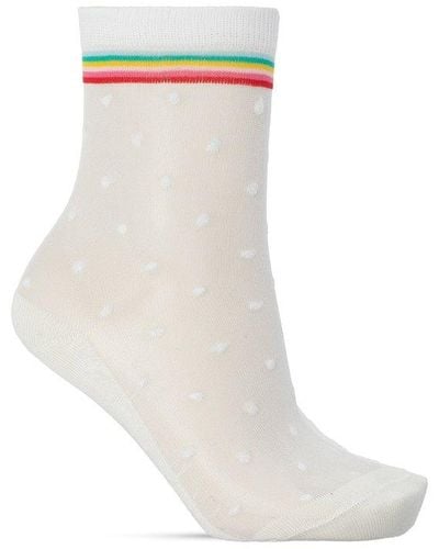 Paul Smith Branded Socks, - White