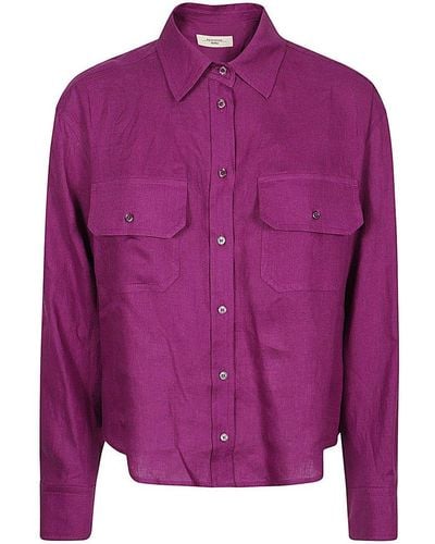 Weekend by Maxmara Buttoned Long-sleeved Shirt - Purple