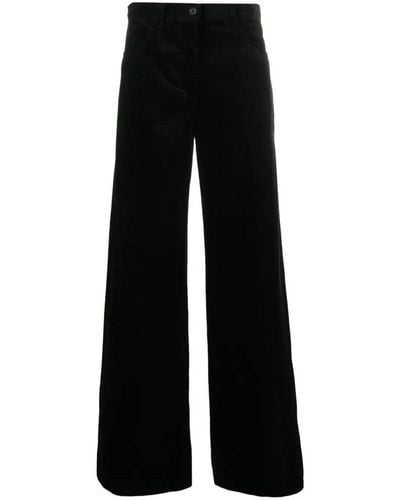 Aspesi High-waisted Belt-looped Jeans - Black