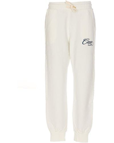 Casablanca Caza Embroidered Drawstring Track Trousers - White