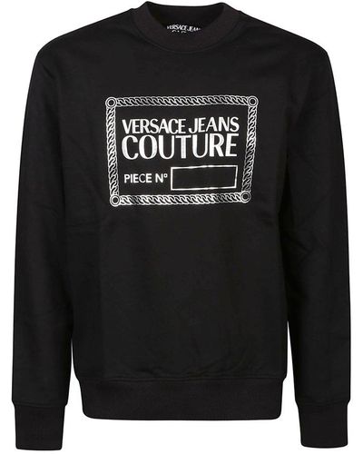 Versace Piece Number Tick Foil Sweatshirt - Black