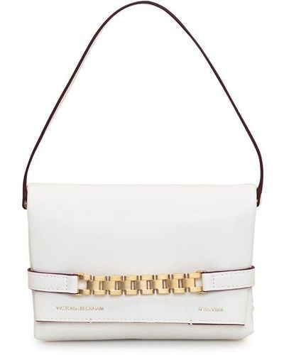 Victoria Beckham Chain-detailed Top Handle Bag - White