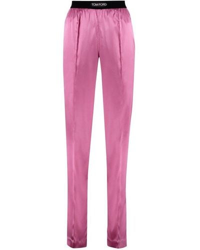 Tom Ford Satin Trousers - Pink