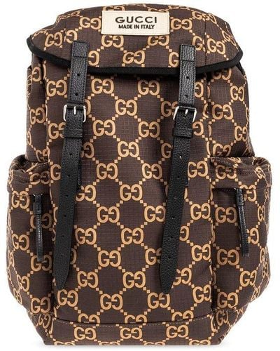 Gucci Backpack With Monogram, - Brown