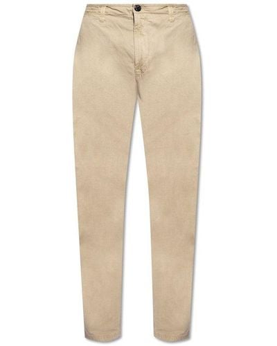 Stone Island Cotton Trousers, - Natural