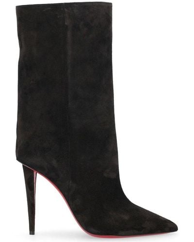 Christian Louboutin Astrilarge Suede Mid-length Boots - Black