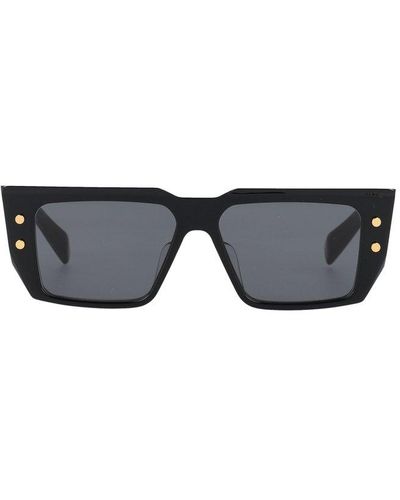 BALMAIN EYEWEAR Rectangular Frame Sunglasses - Black