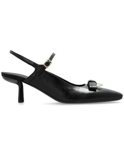 Ferragamo Ophelia Slingback Bow-detailed Court Shoes - Black