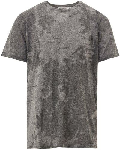Saint Laurent Cotton T-shirt - Gray