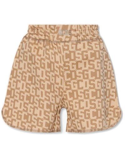 Gcds Shorts With Monogram - Natural