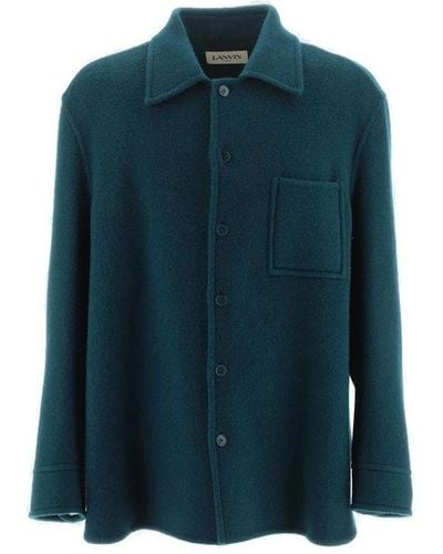 Lanvin Long Sleeved Buttoned Shirt - Blue
