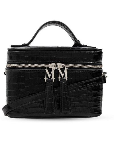 Max Mara Embossed Handbag Vanity - Black