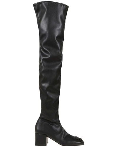 Courreges Heritage Nappa Knee Boots - Black