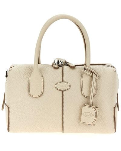Tod's Bauletto T Case Hand Bags - Natural