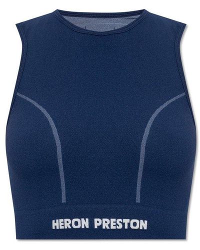 Heron Preston Top With Logo - Blue