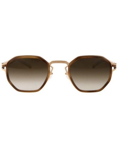 Mykita Gia Geometric Frame Sunglasses - Brown