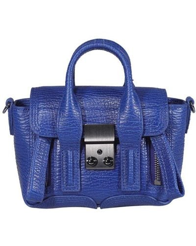 3.1 Phillip Lim Pashli Nano Zip Detailed Satchel Bag - Blue